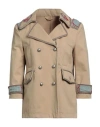 Ermanno Scervino Woman Overcoat Beige Size 8 Cotton In Beige