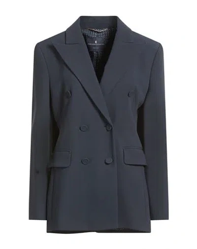 Ermanno Scervino Woman Blazer Navy Size 2 Viscose, Acetate In Blue