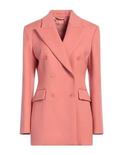Ermanno Scervino Woman Blazer Salmon Pink Size 2 Virgin Wool, Polyamide