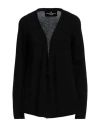 Ermanno Scervino Woman Cardigan Black Size 8 Cashmere In Black