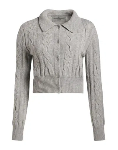 Ermanno Scervino Woman Cardigan Light Grey Size 6 Cashmere In Gray