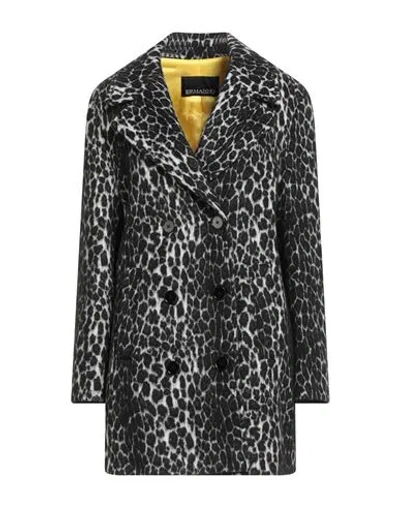 Ermanno Scervino Woman Coat Black Size 10 Acrylic, Polyester, Wool, Alpaca Wool