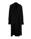 Ermanno Scervino Woman Coat Black Size 8 Virgin Wool, Merino Wool In Black