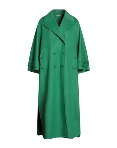 Ermanno Scervino Woman Coat Green Size 6 Virgin Wool, Cashmere