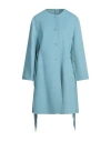 Ermanno Scervino Woman Coat Turquoise Size 6 Virgin Wool