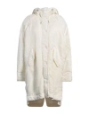 Ermanno Scervino Woman Coat White Size 2 Polyamide, Polyester, Polyethylene, Modacrylic In White