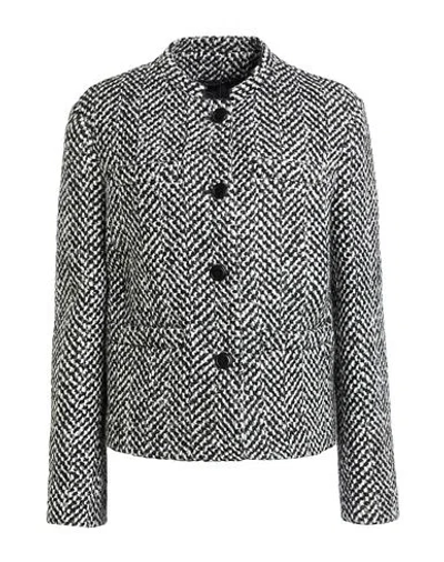 Ermanno Scervino Woman Jacket Black Size 8 Wool, Acrylic, Polyester, Alpaca Wool, Polyamide