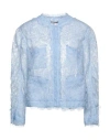 Ermanno Scervino Woman Jacket Sky Blue Size 10 Polyester, Polyamide In Blue
