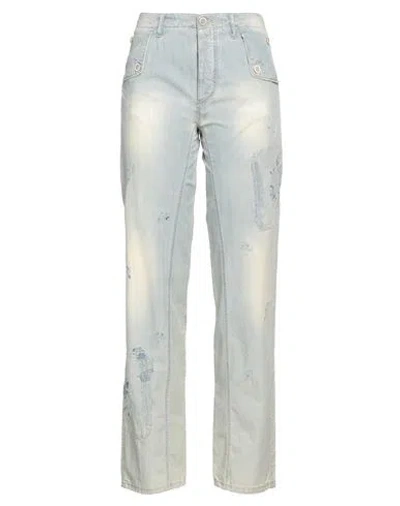 Ermanno Scervino Woman Denim Pants Blue Size 4 Cotton