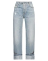 Ermanno Scervino Woman Jeans Blue Size 4 Cotton, Crystal, Brass, Plastic In Blue