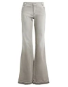 Ermanno Scervino Woman Jeans Grey Size 12 Cotton, Elastane