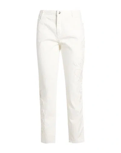 Ermanno Scervino Woman Jeans White Size 6 Cotton