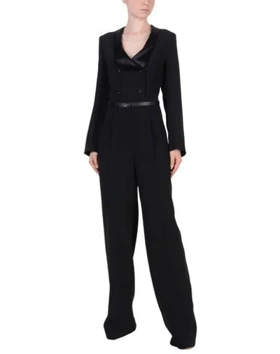 Ermanno Scervino Woman Jumpsuit Black Size 8 Viscose, Acetate, Elastane, Silk