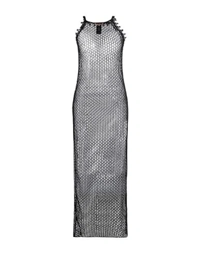 Ermanno Scervino Woman Maxi Dress Black Size 6 Polyester