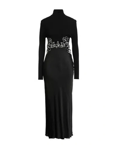 Ermanno Scervino Woman Maxi Dress Black Size 8 Viscose