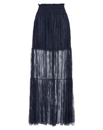 Ermanno Scervino Woman Maxi Skirt Midnight Blue Size 12 Polyamide In Multi