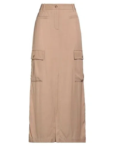 Ermanno Scervino Woman Maxi Skirt Sand Size 8 Viscose In Neutral
