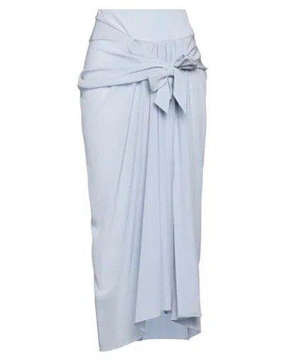 Ermanno Scervino Pleat-detail Silk Skirt In Blue
