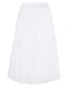 Ermanno Scervino Woman Maxi Skirt White Size 6 Polyester, Polyamide