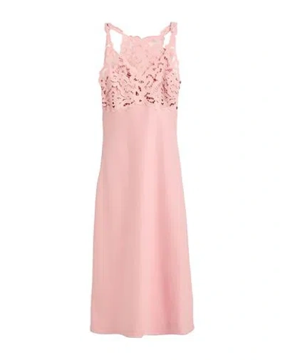 Ermanno Scervino Woman Midi Dress Antique Rose Size 8 Virgin Wool In Pink