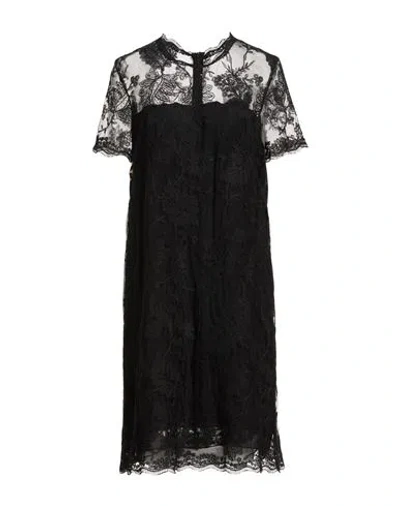 Ermanno Scervino Woman Midi Dress Black Size 12 Cotton, Polyamide, Polyester