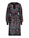 Ermanno Scervino Woman Midi Dress Black Size 4 Cotton, Polyester