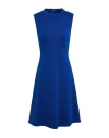 Ermanno Scervino Woman Midi Dress Blue Size 6 Virgin Wool, Polyamide, Elastane