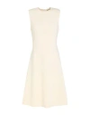 Ermanno Scervino Woman Midi Dress Cream Size 6 Virgin Wool, Polyamide, Elastane In White