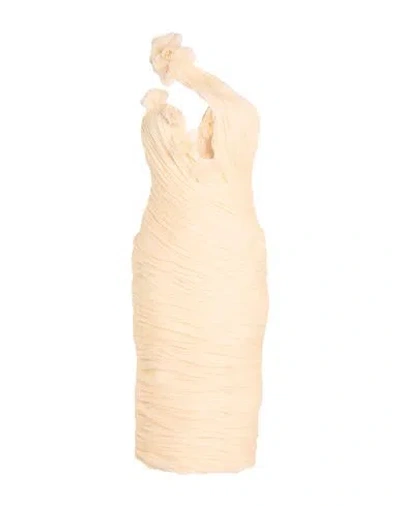 Ermanno Scervino Woman Midi Dress Cream Size 8 Silk In White