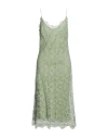 Ermanno Scervino Woman Midi Dress Light Green Size 10 Viscose, Polyester In Green
