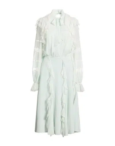 Ermanno Scervino Woman Midi Dress Light Green Size 6 Silk, Polyamide, Viscose