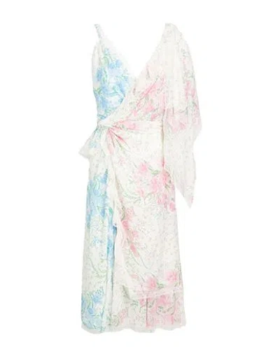 Ermanno Scervino Woman Midi Dress Off White Size 4 Silk, Polyamide, Viscose, Polyester