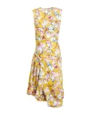Ermanno Scervino Woman Midi Dress Yellow Size 12 Viscose, Linen In Yellow