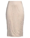 Ermanno Scervino Woman Midi Skirt Beige Size 8 Cotton, Polyamide