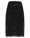 Ermanno Scervino Woman Midi Skirt Black Size 10 Cotton, Polyester In Black