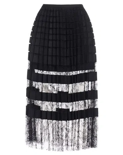 Ermanno Scervino Woman Midi Skirt Black Size 4 Wool, Silk, Cashmere
