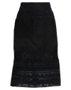 Ermanno Scervino Woman Midi Skirt Black Size 6 Cotton, Viscose, Polyamide