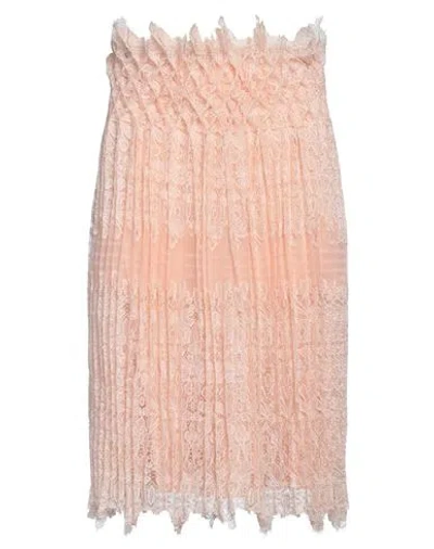 Ermanno Scervino Woman Midi Skirt Pink Size 8 Silk, Polyamide In Pink