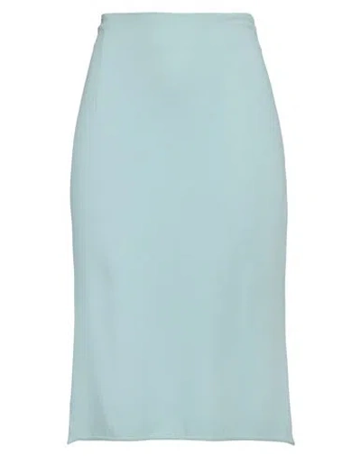 Ermanno Scervino Woman Midi Skirt Sky Blue Size 8 Viscose, Acetate, Lycra