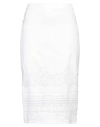Ermanno Scervino Woman Midi Skirt White Size 4 Cotton, Viscose, Polyamide In White