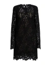Ermanno Scervino Woman Mini Dress Black Size 10 Wool, Cotton, Acrylic, Polyester In Black