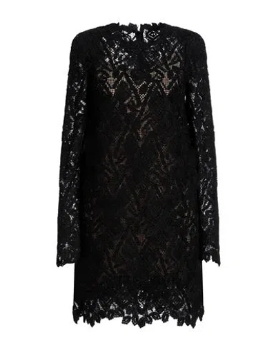 Ermanno Scervino Woman Mini Dress Black Size 10 Wool, Cotton, Acrylic, Polyester