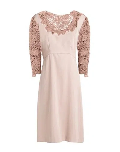 Ermanno Scervino Woman Mini Dress Blush Size 8 Polyester, Wool, Acrylic In Pink