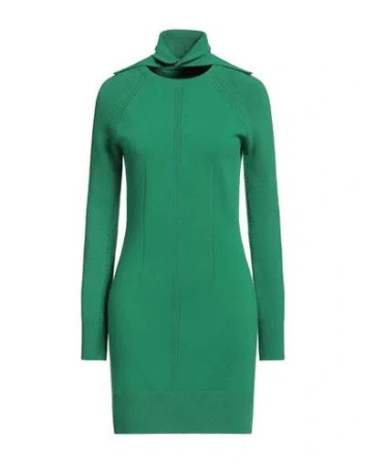 Ermanno Scervino Woman Mini Dress Green Size 6 Wool, Cashmere, Polyamide, Elastane