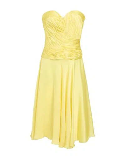 Ermanno Scervino Woman Mini Dress Pastel Yellow Size 8 Silk