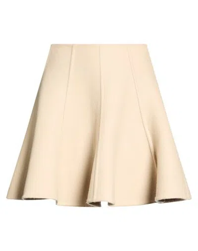 Ermanno Scervino Woman Mini Skirt Beige Size 6 Virgin Wool In Gray