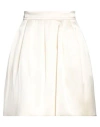 Ermanno Scervino Woman Mini Skirt Ivory Size 8 Silk, Elastane In White