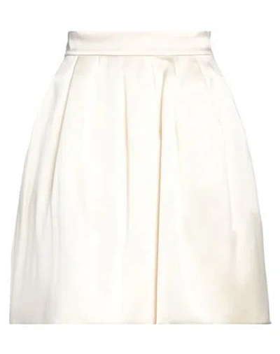 Ermanno Scervino Woman Mini Skirt Ivory Size 8 Silk, Elastane In White