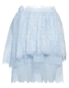 Ermanno Scervino Woman Mini Skirt Sky Blue Size 6 Polyester, Polyamide In Blue