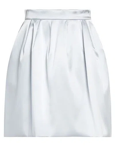 Ermanno Scervino Woman Mini Skirt Sky Blue Size 8 Silk, Elastane